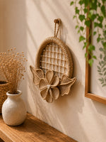 🌿 Rustic Pearl Bloom Wall Basket Décor 🌿