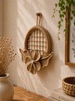 🌿 Rustic Pearl Bloom Wall Basket Décor 🌿