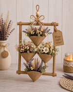 🌿 Handcrafted Jute Floral Wall Hanging Frame