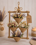 🌿 Handcrafted Jute Floral Wall Hanging Frame