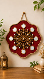❤️ Royal Crimson Mirror Mandala Wall Décor ❤️